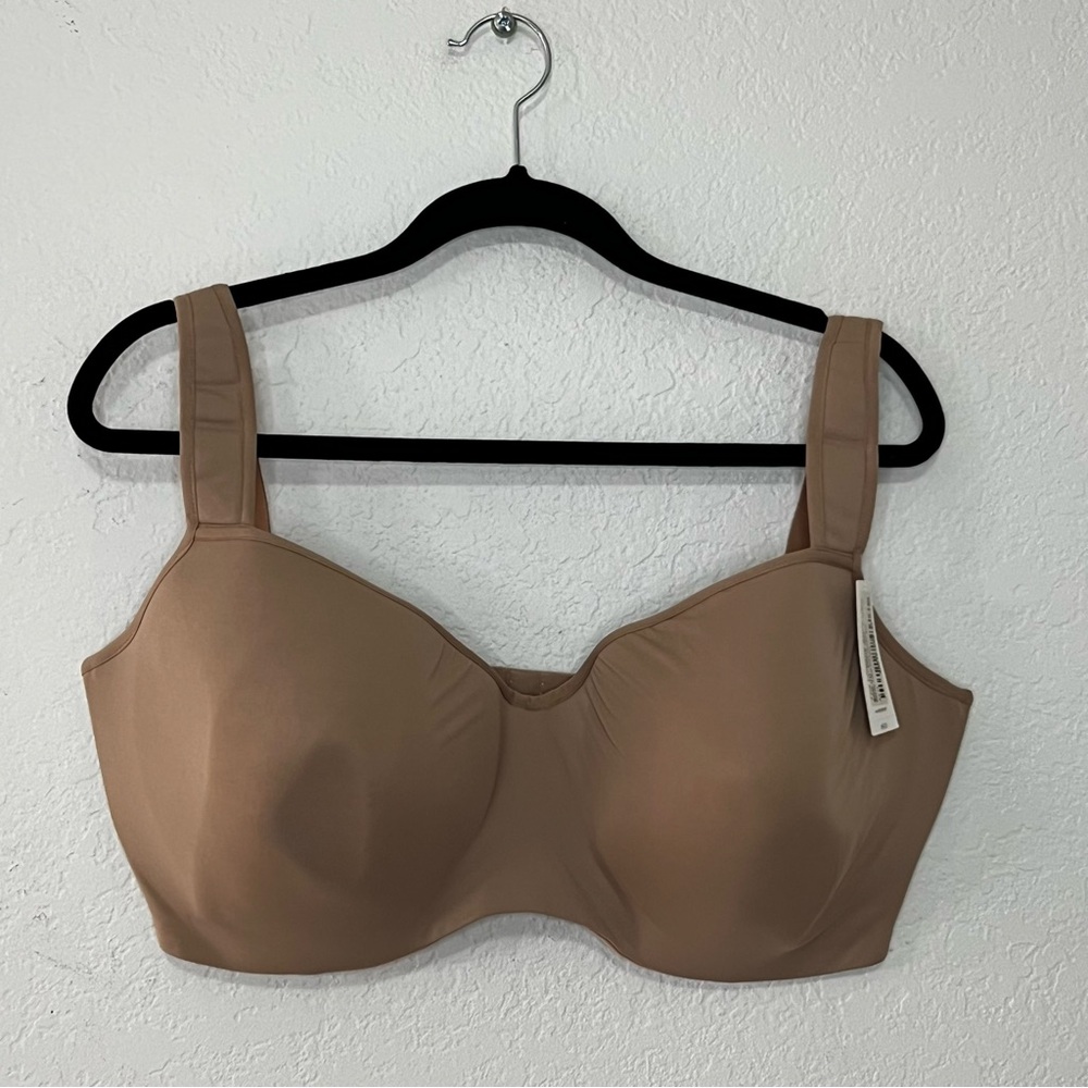NWT Le Mystere‎ Bra 44H Tan Nude Full Dream Tisha T-Shirt Fit Underwire $69 MSRP